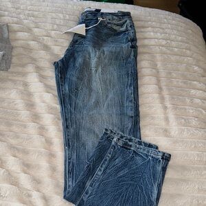 7/27 relaxed fit Kancan non-distressed jeans